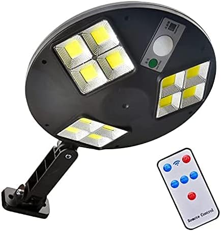 Lampione circolare 144 led da esterno con pannello solare e sensore movimento