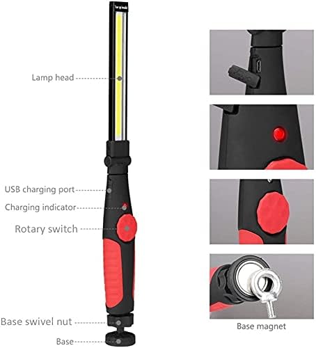 Lampada LED Ricaricabile USB Torcia Magnetica