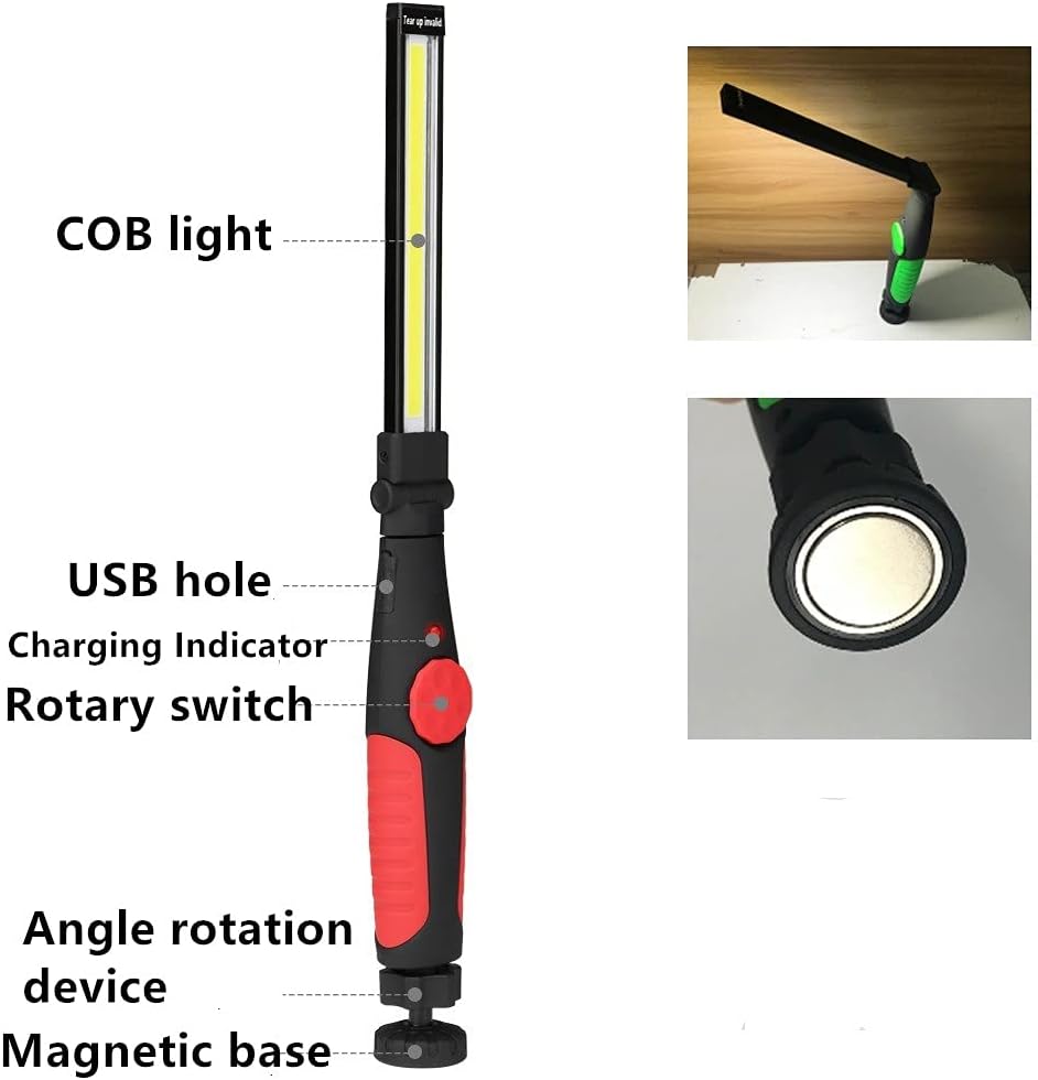 Lampada LED Ricaricabile USB Torcia Magnetica