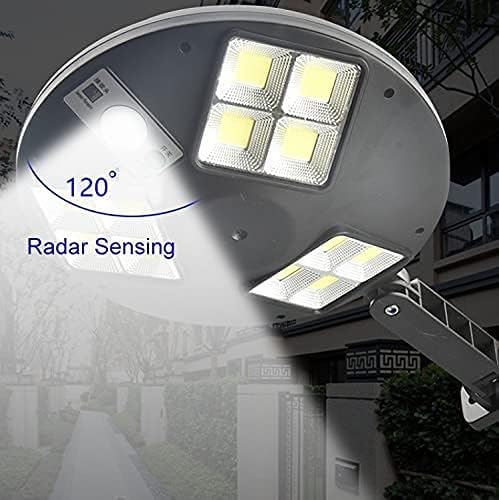 Lampione circolare 144 led da esterno con pannello solare e sensore movimento