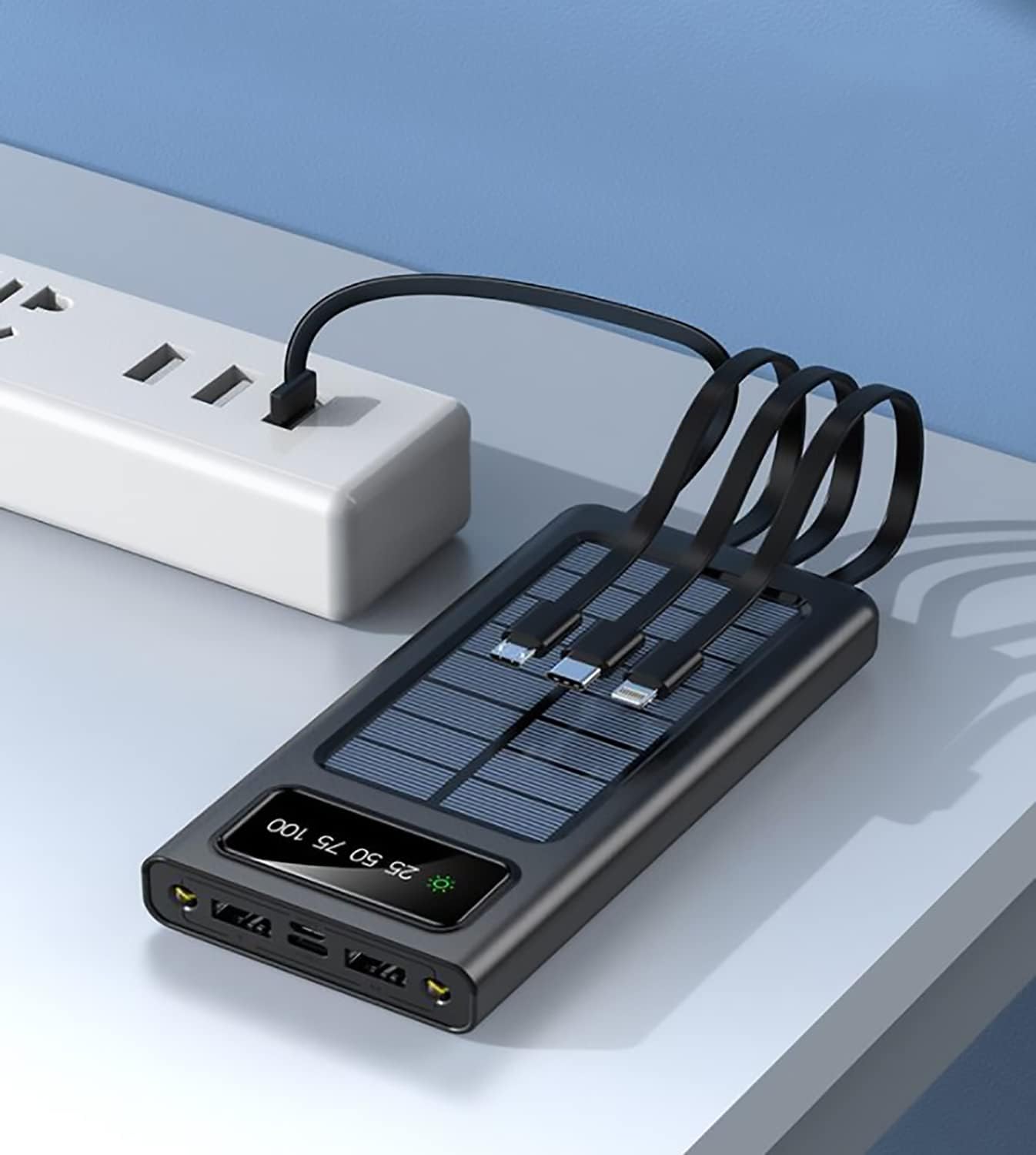 Powerbank Caricatore Torcia Solare Portatile