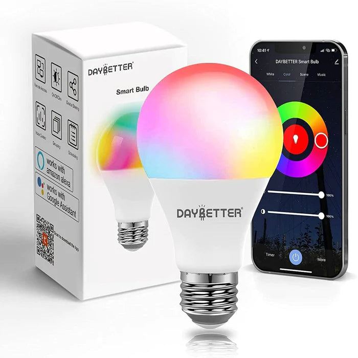 Lampadina LED RGB Wi-Fi con controllo vocale Alexa e Google Home Assistant
