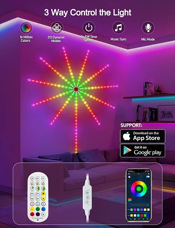 Luce Led effetto Fuochi d'artificio