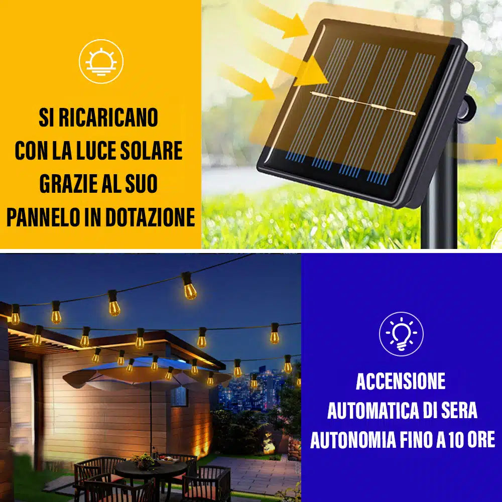 Romantic Light - Catena luminosa ad energia solare