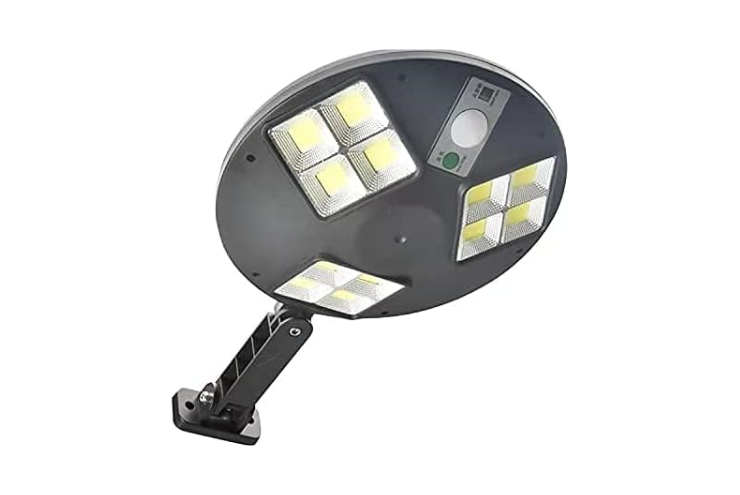 Lampione circolare 144 led da esterno con pannello solare e sensore movimento