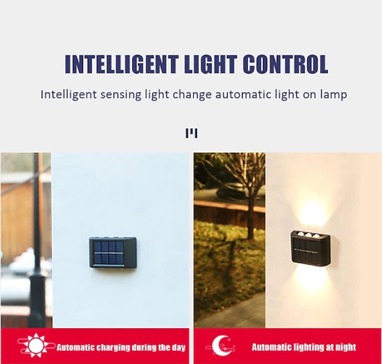 Lampada 6 LED con Pannello Solare