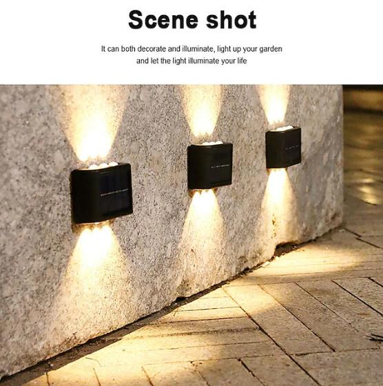 Lampada 6 LED con Pannello Solare