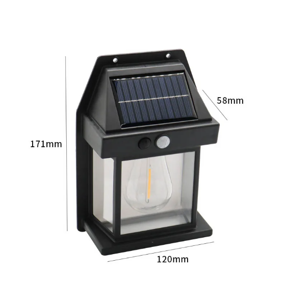Lampada da parete ad interazione solare