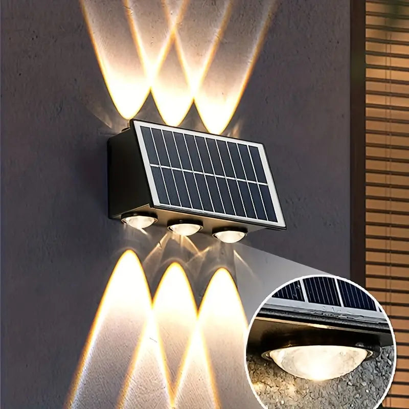 Lampada 6 LED con Pannello Solare