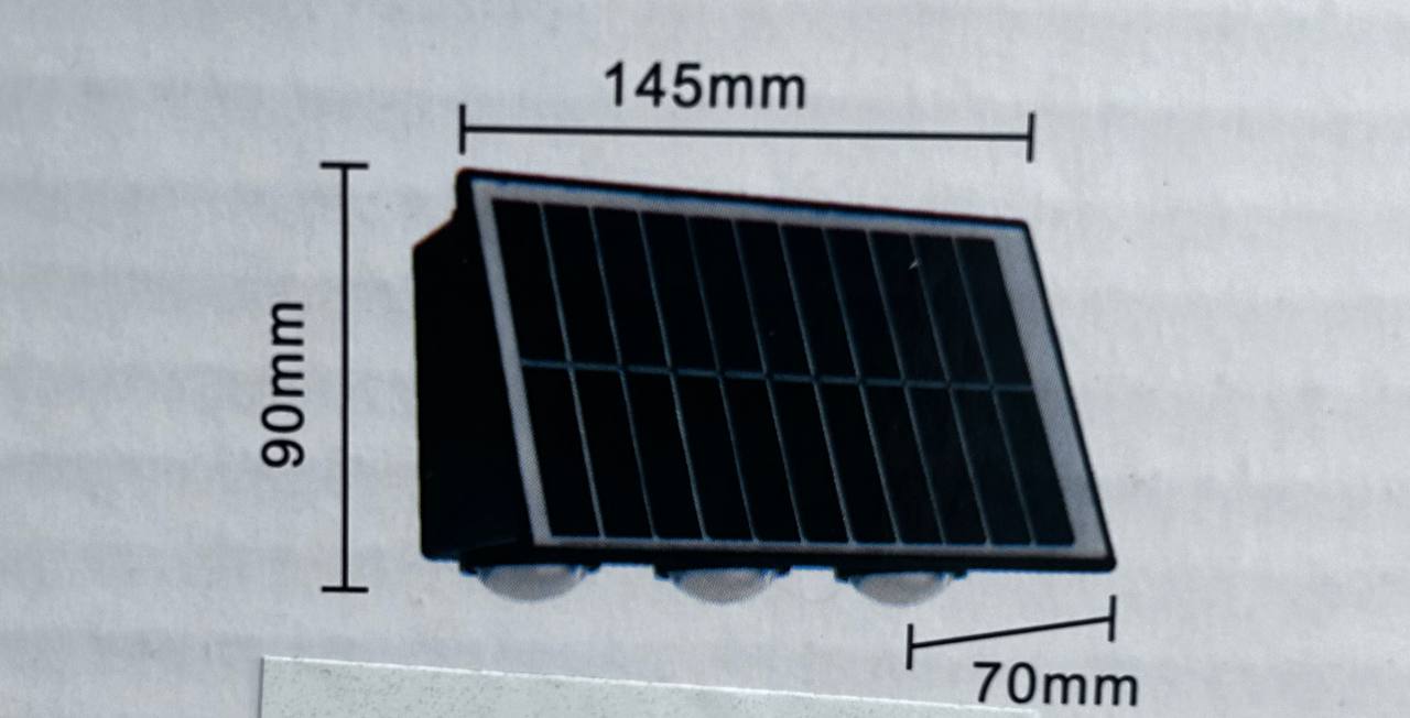 Lampada 6 LED con Pannello Solare
