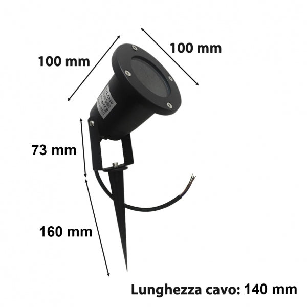 Portafaretto Led a picchetto attacco GU10