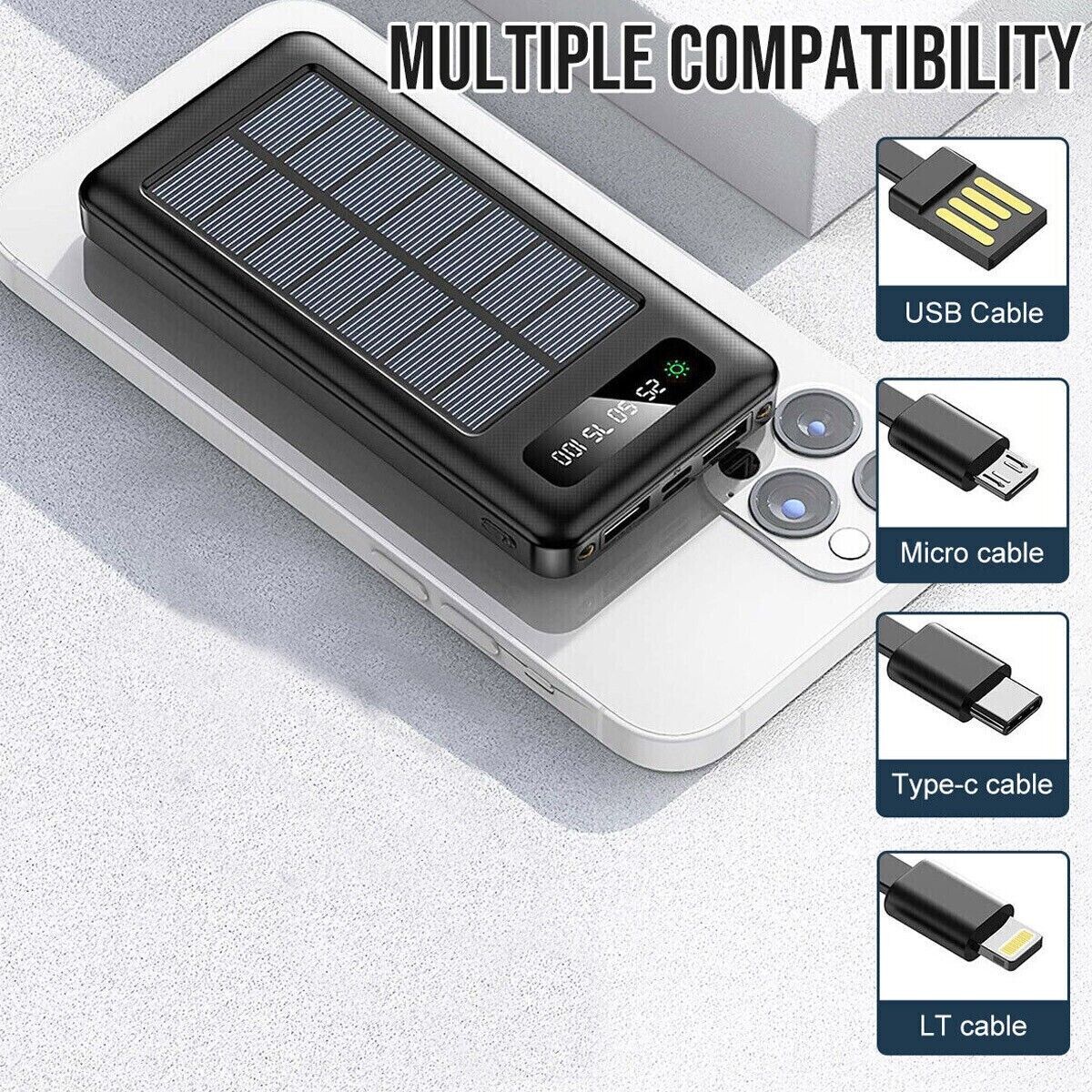 Powerbank Caricatore Torcia Solare Portatile
