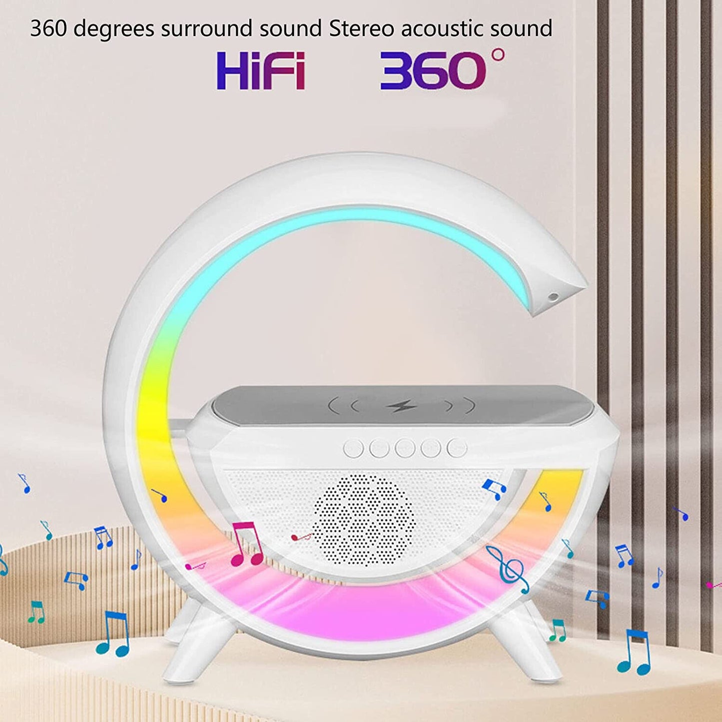Lampada Ricarica Wireless LED Bluetooth