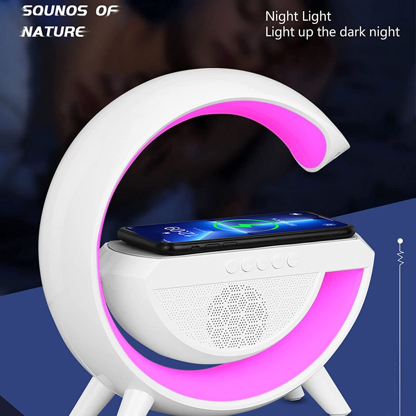 Lampada Ricarica Wireless LED Bluetooth