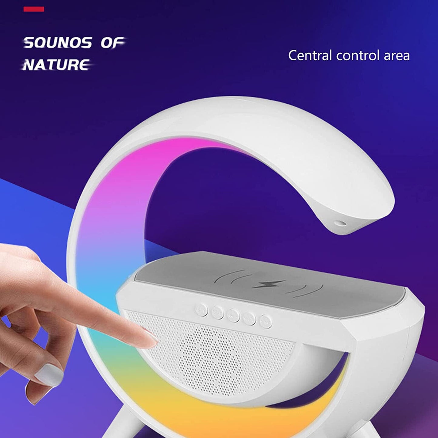 Lampada Ricarica Wireless LED Bluetooth