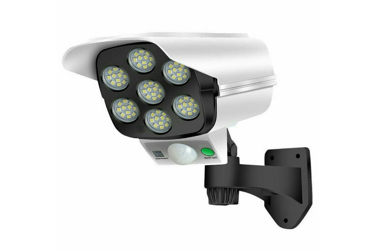 Telecamera finta con luce a pannello solare e sensore di movimento da 77 LED