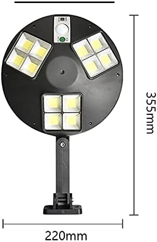Lampione circolare 144 led da esterno con pannello solare e sensore movimento