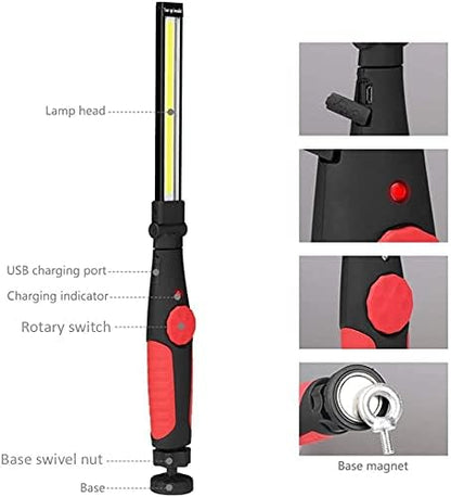 Lampada  LED Ricaricabile USB Torcia Magnetica