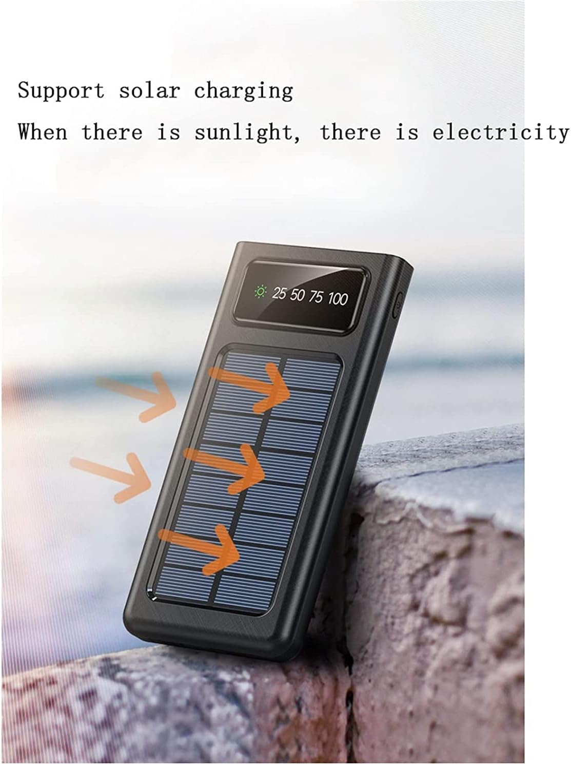 Powerbank Caricatore Torcia Solare Portatile