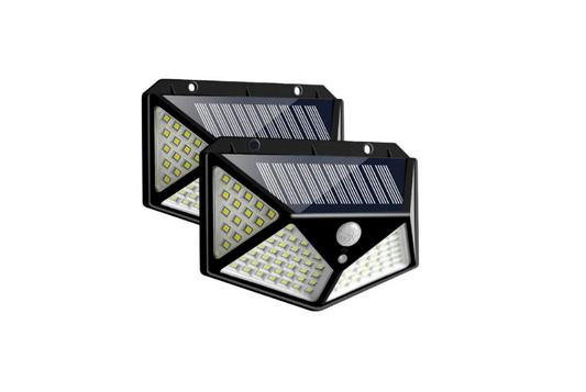 Faretto 100 Led a energia solare con sensore di movimento