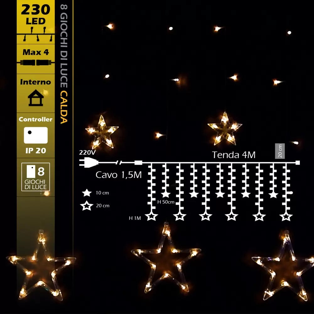Kit Stelle Cadenti Catena Luminosa
