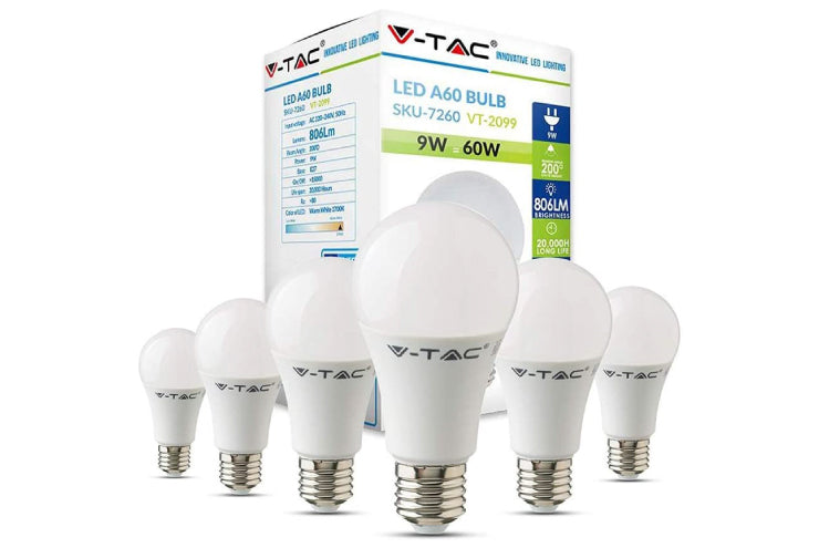Lampadina LED V-Tac Bulbo E27 da 9W a risparmio energetico